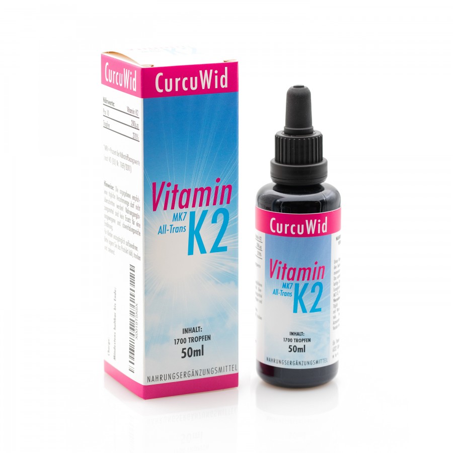 Vitamin K2 MK7 All-Trans(Kappa)/Laborgeprüft/Ph.Eur. / 50ml / Miron Glas mit Pipette Produkte Nahrungsergänzungsmittel